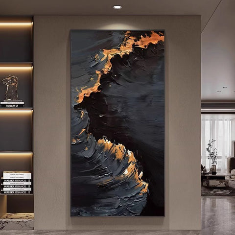Modern Luxury Abstract Entrance Wall Painting