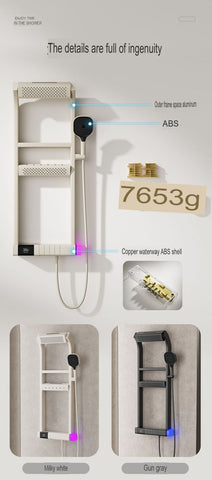 Thermostatic Copper Shower Set Digital Storage