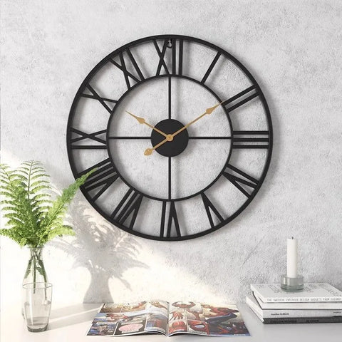 Hollowed Wrought Iron Retro Clock