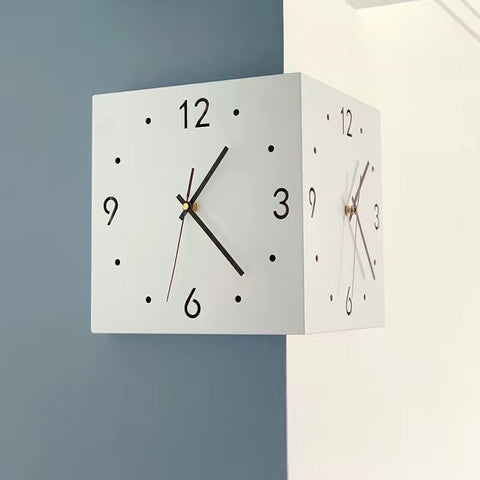 Double-Sided Corner Nordic Clock