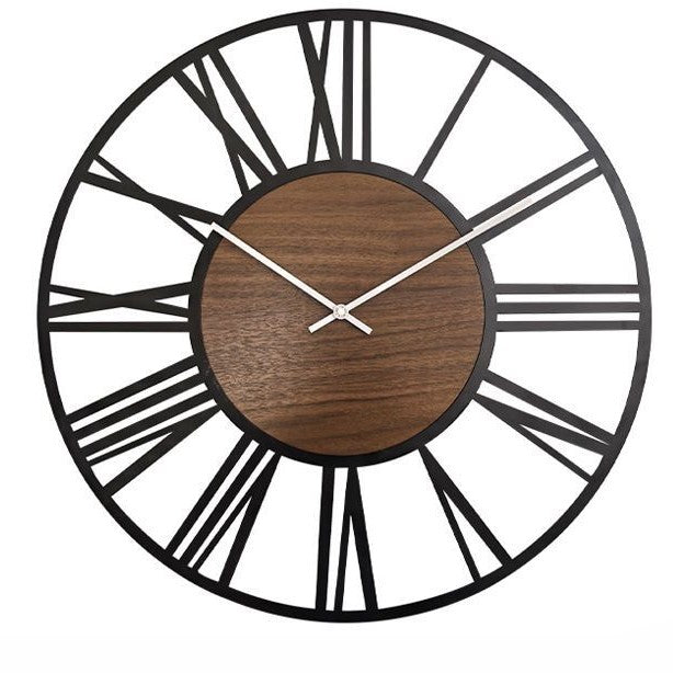 Vintage Wall Clock Wrought Iron