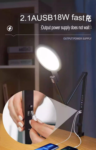 Clip On Desk Lamp Eye Protection Study Reading Work
