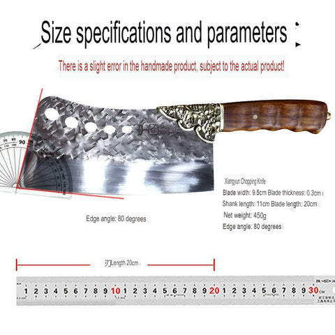 Hand Forged Kitchen Cleaver Sharp Slicing Chef Knife