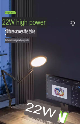 Clip On Desk Lamp Eye Protection Study Reading Work