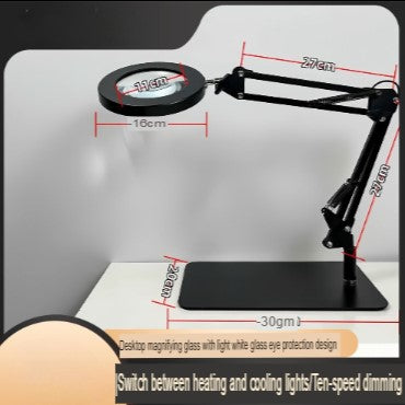Led Magnifying Lamp With Light Adjustable Desk Clamp