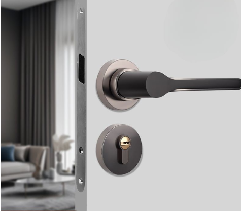 Modern Bedroom Silent Magnetic Door Lock Handle
