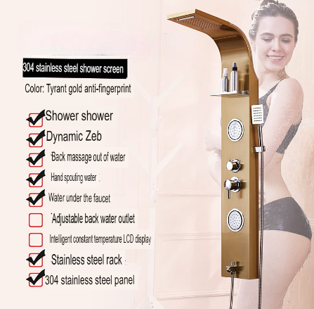 Shower Head Wall Mount Thermostatic Spa System