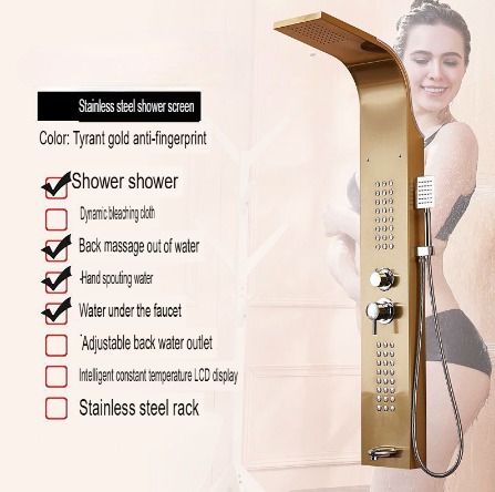 Shower Head Wall Mount Thermostatic Spa System