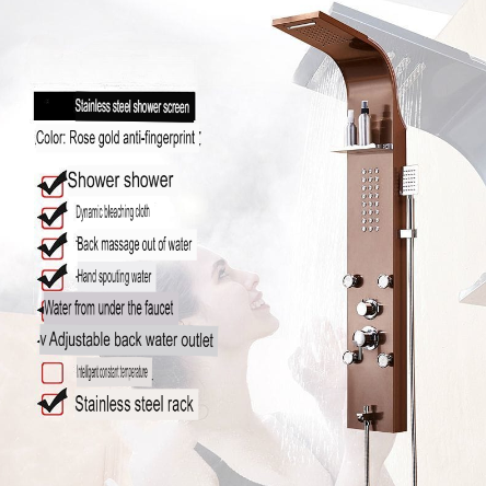 Shower Head Wall Mount Thermostatic Spa System