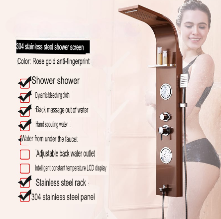 Shower Head Wall Mount Thermostatic Spa System