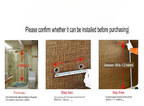 Shower Head Wall Mount Thermostatic Spa System