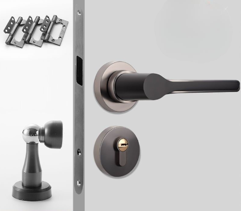 Modern Bedroom Silent Magnetic Door Lock Handle