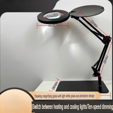 Led Magnifying Lamp With Light Adjustable Desk Clamp