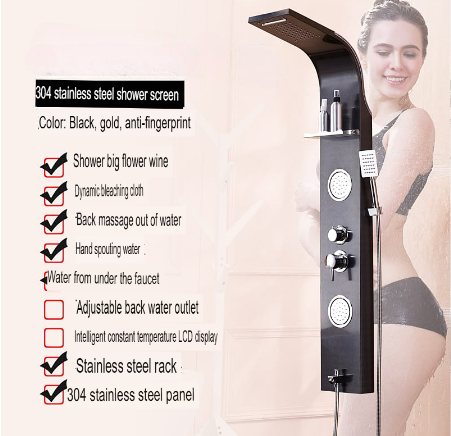 Shower Head Wall Mount Thermostatic Spa System