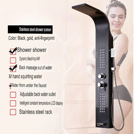 Shower Head Wall Mount Thermostatic Spa System