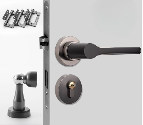 Modern Bedroom Silent Magnetic Door Lock Handle