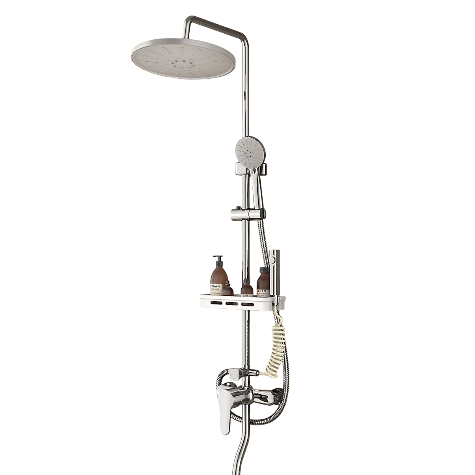 All Copper Shower Head Set Rain Shower Booster