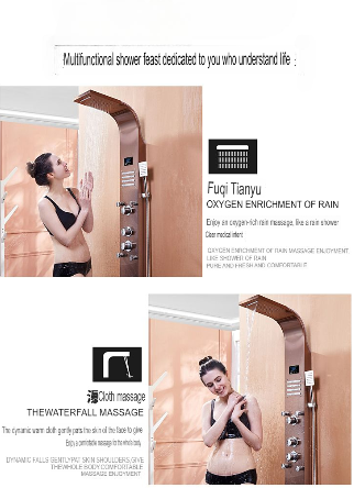 Shower Head Wall Mount Thermostatic Spa System