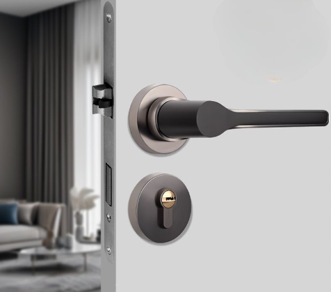 Modern Bedroom Silent Magnetic Door Lock Handle