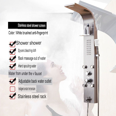 Shower Head Wall Mount Thermostatic Spa System