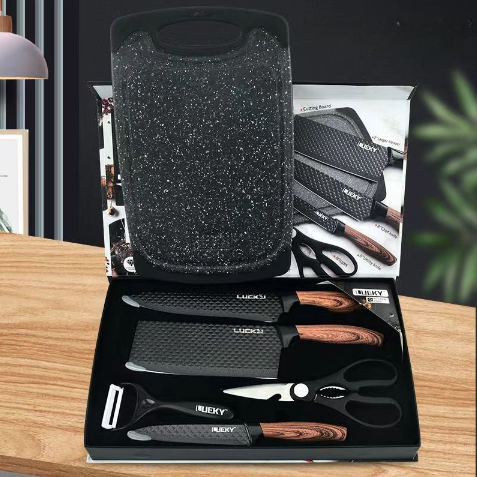 Kitchen Knife Set Six Piece Non Stick Diamond Blade
