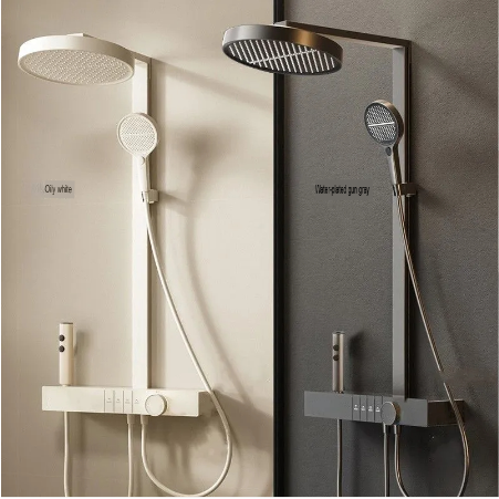 Milky White Shower Head Massage Constant Temperature