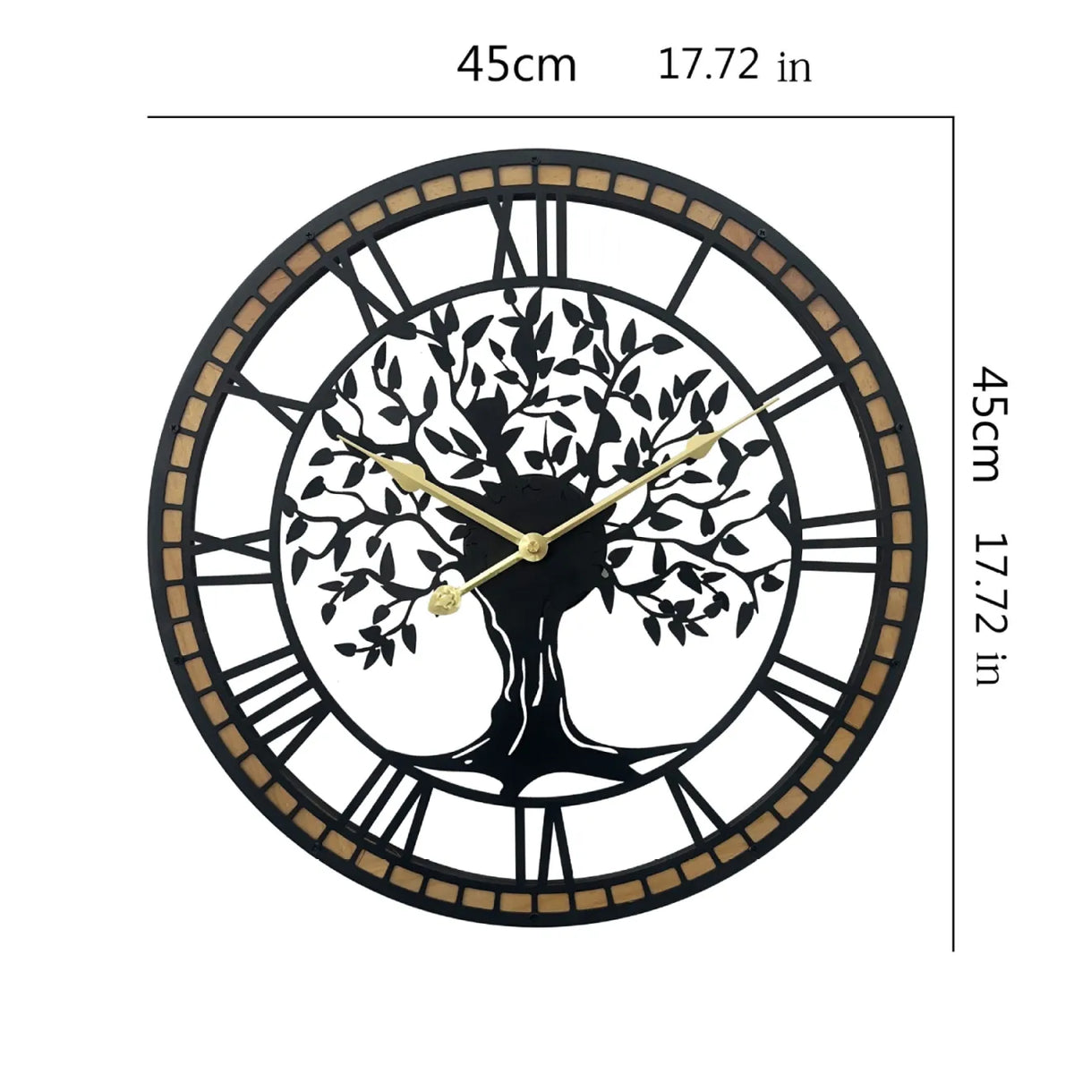 Tree Life Metal Wall Clock