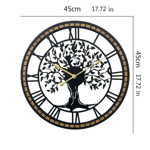 Tree Life Metal Wall Clock