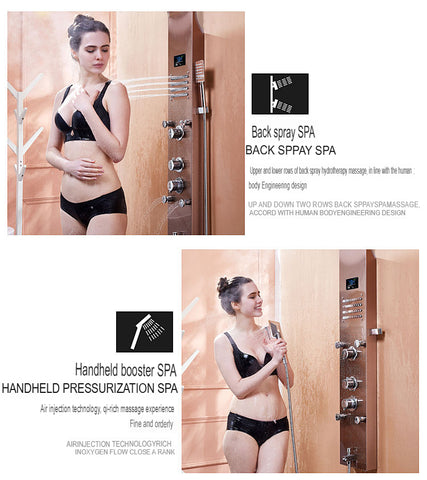 Shower Head Wall Mount Thermostatic Spa System