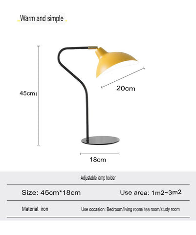 Nordic Metal Desk Lamp Adjustable Minimalist Modern