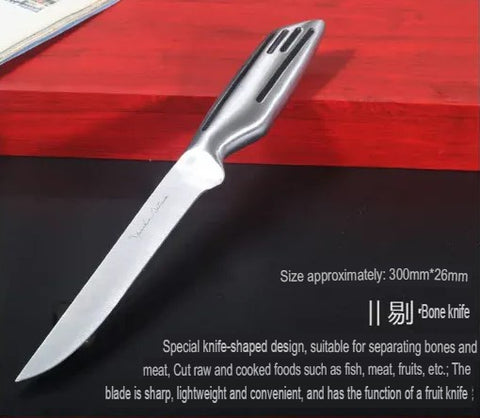 Portable Outdoor Camping Knife Set With Storage Bag