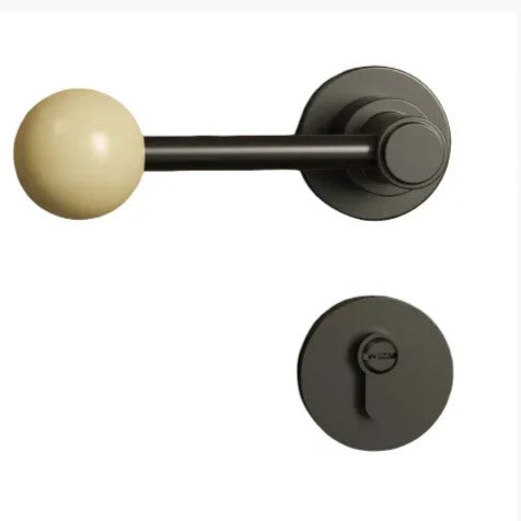 Interior Door Knob Lock Retro Bedroom Silent Handle