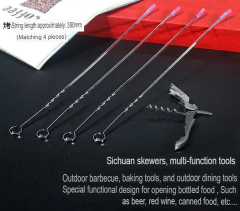 Portable Outdoor Camping Knife Set With Storage Bag